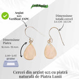 Cercei Argint 925 cu Piatra Lunii Lacrima - Purificare si Intuitie