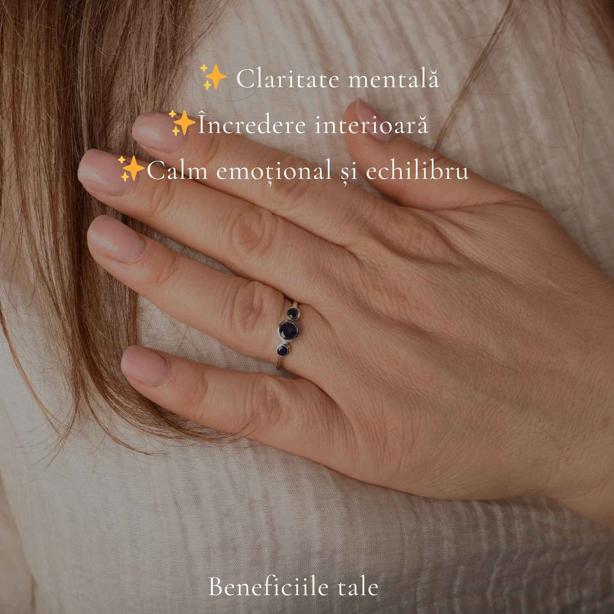 Inel Argint 925 cu Safir Fatetat Rotund – Claritate si Eleganta Feminina