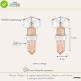 Cercei Argint 925 cu Topaz Imperial Brut – Delicatete Luminoasa si Eleganta Naturala