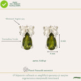 Cercei Argint 925 cu Turmalina Verde Lacrima – Prosperitate si Echilibru Interior