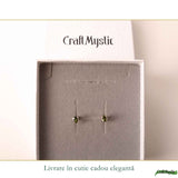 Cercei Argint 925 cu Turmalina Verde Lacrima – Prosperitate si Echilibru Interior