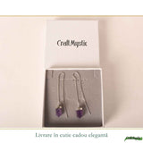 Cercei Argint 925 Varf cu Ametist Natural – Eleganta, Claritate si Energie Pozitiva