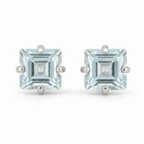Cercei argint 925 patrati cu topaz albastru – claritate si echilibru interior