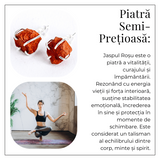 Talisman pentru impamantare si putere interioara - Cercei cu Jasp Rosu