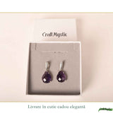 Cercei Argint 925 Lacrima cu Ametist Fatetat – Eleganta, Claritate si Liniste Interioara