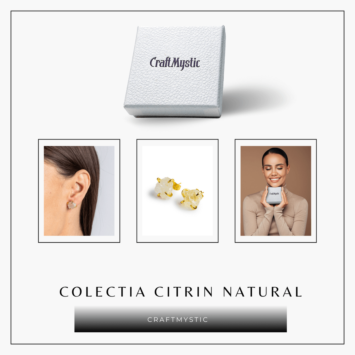 Cercei pentru Abundenta si Bucurie - Citrin Natural