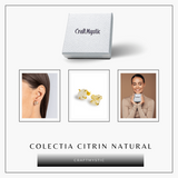 Cercei pentru Abundenta si Bucurie - Citrin Natural