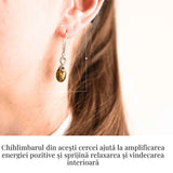 Cercei din Argint 925 cu Chihlimbar - Simbolul Infinit pentru Echilibru si Eleganta