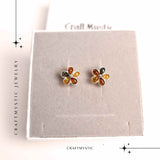 Cercei Argint 925 cu Chihlimbar Forma Floare - Eleganta si Protectie