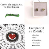 Cercei Steluta din argint 925 cu Chihlimbar Natural Maro - Protectie si Eleganta
