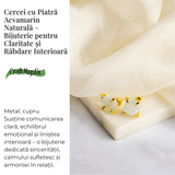 Talismanul Claritatii - Cercei cu Piatra Acvamarin Naturala