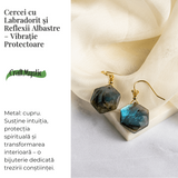 Vibratie Protectoare - Cercei cu Labradorit si Reflexii Albastre