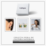 Cercei fluture cu perla naturala - Rafinament si renastere