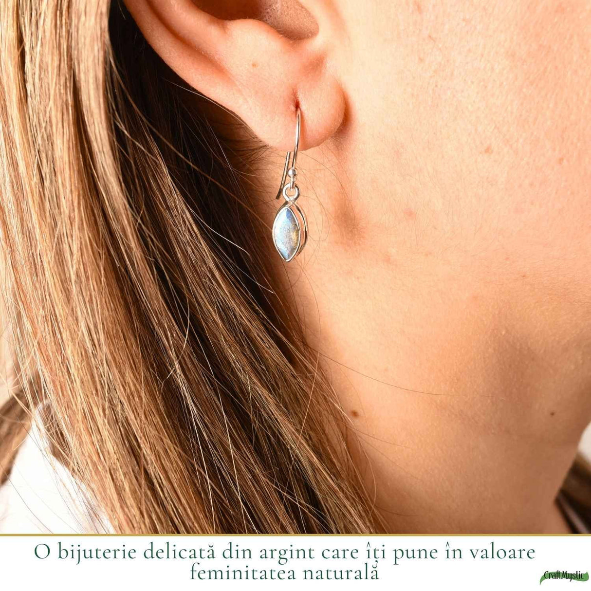 Cercei Labradorit fatetat in forma Delica si Argint 925 – Protectie si Intuitie Naturala