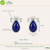 Cercei argint 925 lacrima cu Lapis Lazuli – claritate si incredere interioara