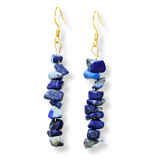 Set Lapis Lazuli — Brățară și Cercei din Pietre Semiprețioase