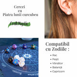 Cercei cu Piatra Lunii Curcubeu - Echilibru si Inspiratie
