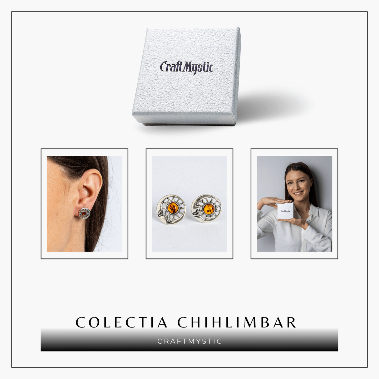 Cercei spirituali - Chihlimbarul care uneste energia si intuitia in montura argint 925