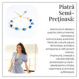 Protectie si claritate - Bratara cu aventurin albastru si perle