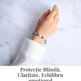 Protectie si claritate - Bratara cu aventurin albastru si perle