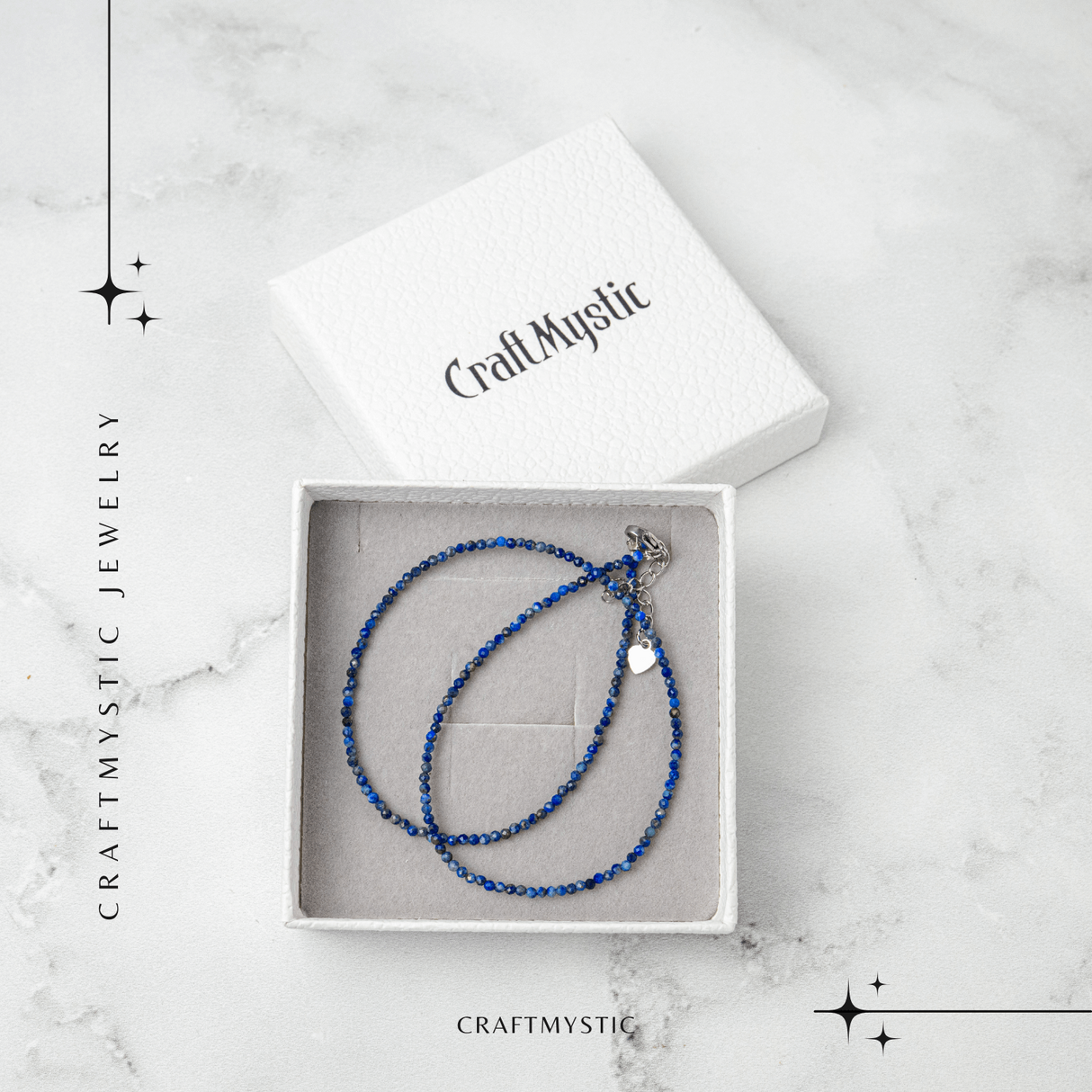 Intelepciune si Creativitate - Choker din Otel Inoxidabil cu Lapis Lazuli Natural Fatetat