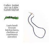 Claritate si Adevar Interior - Colier din Argint 925 cu Lapis Lazuli Fatetat