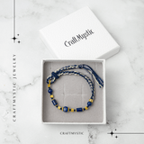 Protectie si Claritate - Bratara Impletita din Lapis Lazuli Natural, Lucrata Manual