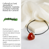Colier cu Piatra Rulata de Carneol Natural - Energie, Creativitate si Motivare