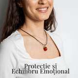 Colier cu Piatra Rulata de Carneol Natural - Energie, Creativitate si Motivare