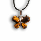 Colier ajustabil fluture cu Cuart Roz - Protectie si Eleganta