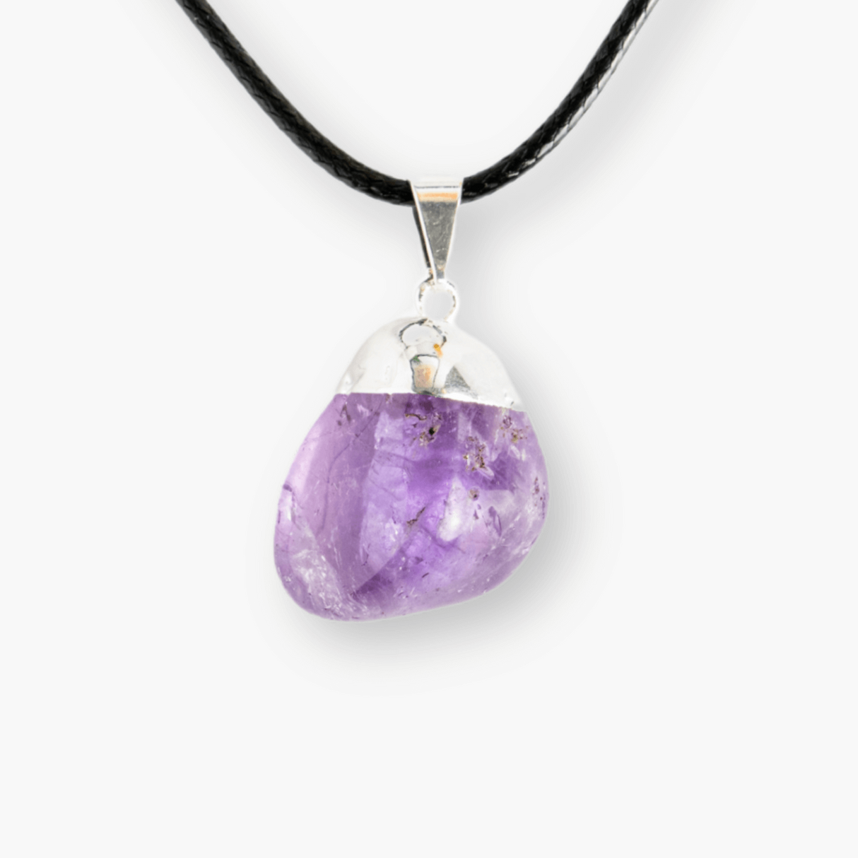 Colier cu Piatra Rulata de Ametist Natural - Calm si Protectie Spirituala