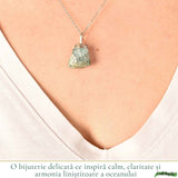 Colier Argint 925 cu Acvamarin Brut Natural – Claritate si Calm Interior