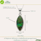 Colier Argint 925 cu Amolit Natural Delica – Prosperitate, Energie si Protectie