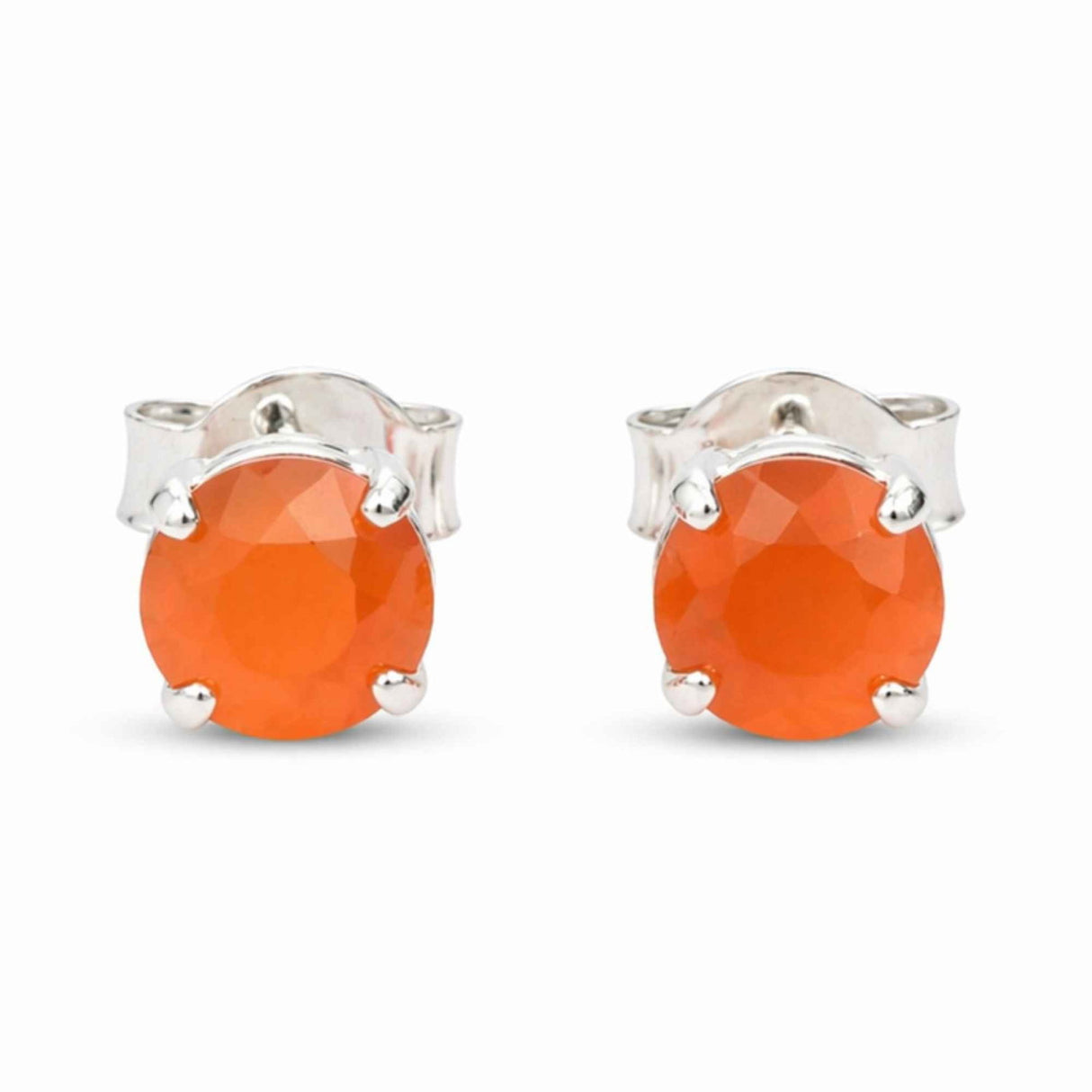Cercei argint 925 cu carneol rotund – energie si incredere