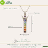 Colier argint 925 cu pietre 7 chakre – echilibru si armonie energetica
