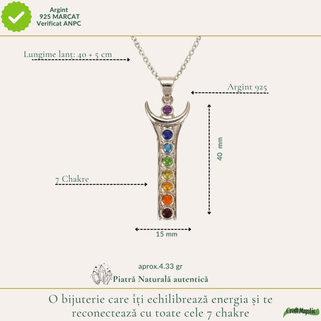 Colier cu cristalele celor 7 chakre – CraftMystic