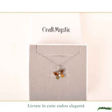 Colier Argint 925 cu Chihlimbar Fluture – Feminitate si Energie Pozitiva