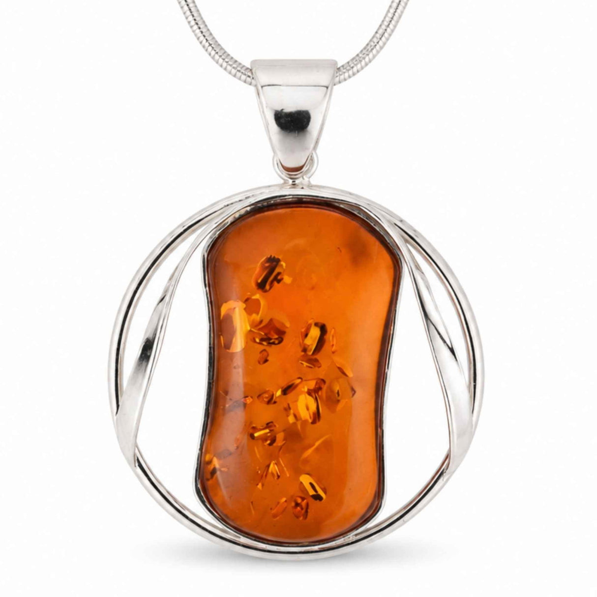 Colier Argint 925 cu Chihlimbar – Eleganta Naturala si Energie Solara