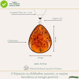 Colier Argint 925 cu Chihlimbar Lacrima – Eleganta Statement si Energie Pozitiva