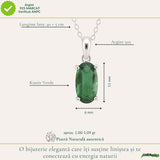 Colier Argint 925 cu Kianit Verde Fatetat – Echilibru si Claritate