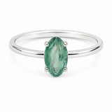 Inel Argint 925 cu Kianit Verde Fatetat – Echilibru si Eleganta Delicata
