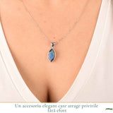Colier Argint 925 cu Labradorit Fatetat Delicat – Intuitie si Protectie