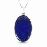 Colier argint 925 cu Lapis Lazuli oval – Claritate mentala si comunicare autentica