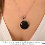 Colier Argint 925 cu Labradorit Violet Rotund – Protectie si Echilibru