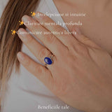 Inel argint 925 cu Lapis Lazuli oval – claritate si eleganta autentica
