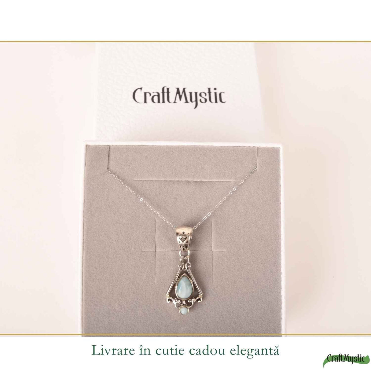 Colier Argint 925 cu Larimar – Calm si Energie Feminina