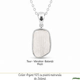 Colier Argint 925 cu Selenit – Claritate si Echilibru Spiritual