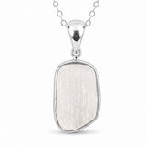 Colier Argint 925 cu Selenit – Claritate si Echilibru Spiritual