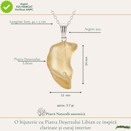 Colier cu Piatra Desertului, Argint 925 – CraftMystic