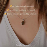 Colier argint 925 cu moldavit brut neregulat – energie si claritate interioara